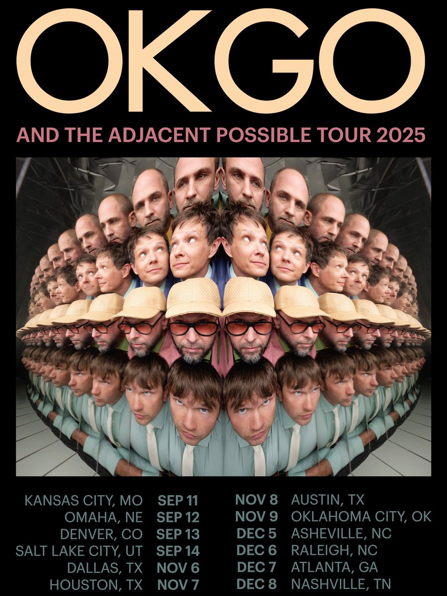 okgo's tweet image. Guess what? This is where you’re supposed to say, “What?”—but we assume you’ve already seen the image accompanying these words and been tipped off to the fact that we’re hitting the road. Again. To a whole new handful of cities. And, moreover, we’ll be joined by the incredible…