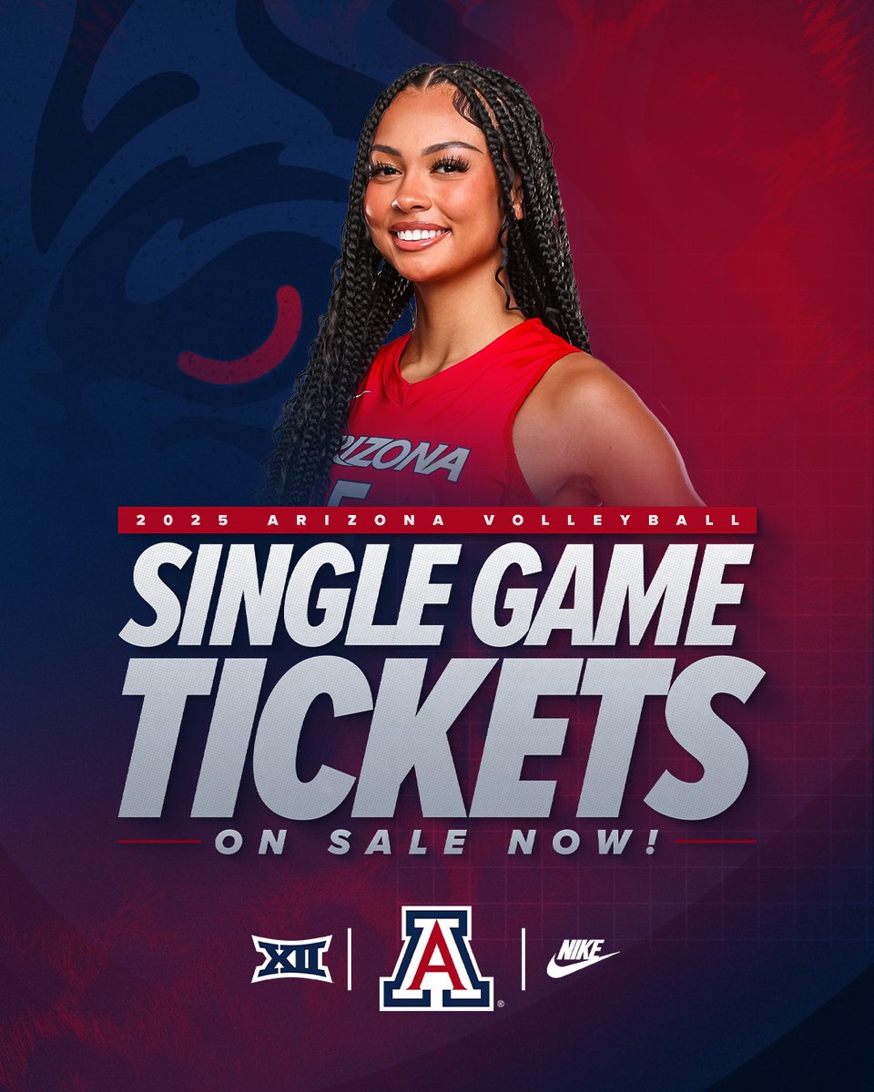 Almost that time!
Single game tickets are on sale 𝑵𝑶𝑾! 

🎟️ arizonawildcats.evenue.net/list/VB