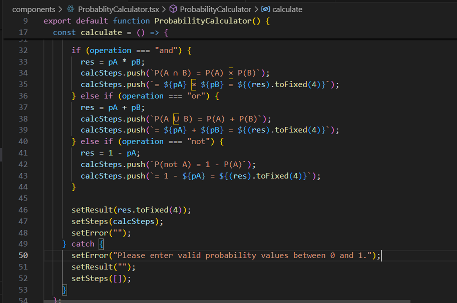 umeshsuwal_'s tweet photo. #LSPPDay44
Today, I learned to implement probability formulas and built logic to calculate compound event probabilities.
@lftechnology
#60DaysOfLearning2025 #LearningWithLeapfrog https://t.co/nmnqzLC7I0