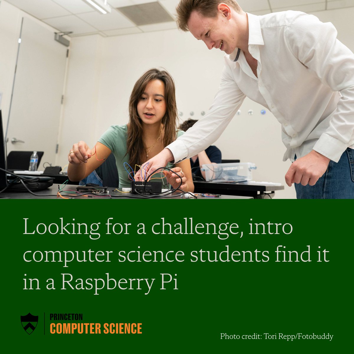 PrincetonCS's tweet image. For Brian Phillips, opting to take the @Raspberry_Pi precept as part of his intro to computer science course changed his whole experience as a CS major @Princeton.
“I was a lot more confident,” he said, “and probably more prepared.”
Learn more: bit.ly/3RRKjLS