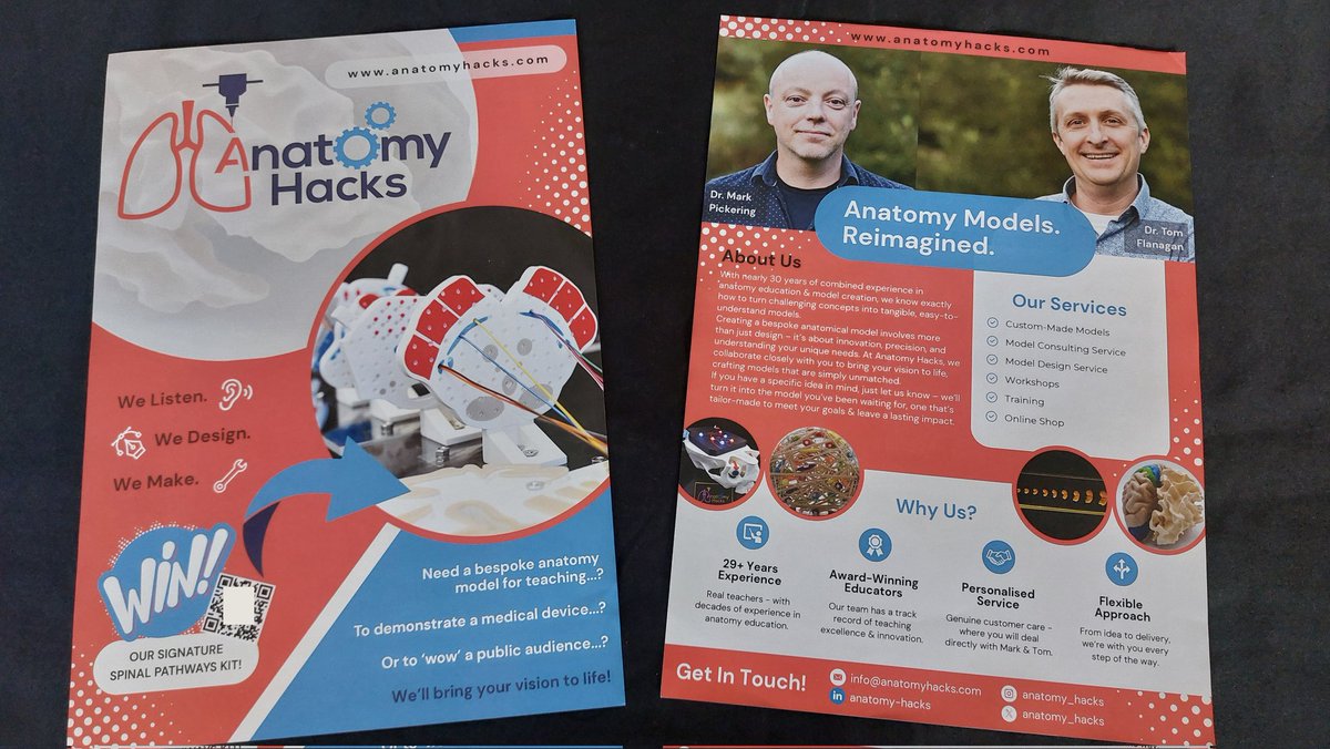 We're proud to be first-time sponsors of @Anat_Soc at this week's Summer Meeting!

Attendees can find details about what we do in the meeting pack.
 
If you're curious about custom anatomy teaching models, we'd love to hear from you! 📩 anatomyhacks.com
#AnatSocSummer25