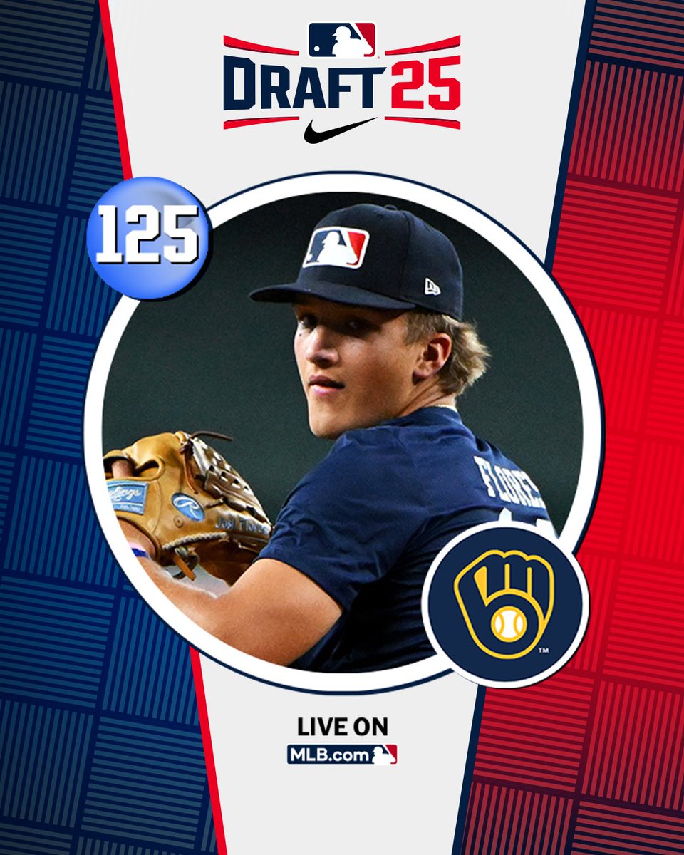 MLB Draft (@mlbdraft) on Twitter photo With their 4thโround pick (No.โฏ125 overall), the <a href="/Brewers/">Milwaukee Brewers</a> select Lake Central (IN) right-handed pitcher Joshua Flores, No. 243 on the Top 250 Draft Prospects list.
Watch LIVE: atmlb.com/4646N4t With their 4thโround pick (No.โฏ125 overall), the <a href="/Brewers/">Milwaukee Brewers</a> select Lake Central (IN) right-handed pitcher Joshua Flores, No. 243 on the Top 250 Draft Prospects list.
Watch LIVE: atmlb.com/4646N4t