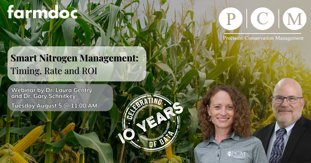 Precision Conservation Management (@pcm_farming) on Twitter photo Is your nitrogen fertilizer paying for itself? Join this free <a href="/farmdocDaily/">farmdoc daily</a> webinar to see what 10 years of real farm data shows to be the most profitable fertilizer practices: register.gotowebinar.com/register/40215… <a href="/ilcorn/">IL Corn</a> <a href="/TheRealKyCorn/">Ky Corn Growers Assn</a> <a href="/MissouriCorn/">Missouri Corn</a> #cornfarming #midwestfarm Is your nitrogen fertilizer paying for itself? Join this free <a href="/farmdocDaily/">farmdoc daily</a> webinar to see what 10 years of real farm data shows to be the most profitable fertilizer practices: register.gotowebinar.com/register/40215… <a href="/ilcorn/">IL Corn</a> <a href="/TheRealKyCorn/">Ky Corn Growers Assn</a> <a href="/MissouriCorn/">Missouri Corn</a> #cornfarming #midwestfarm