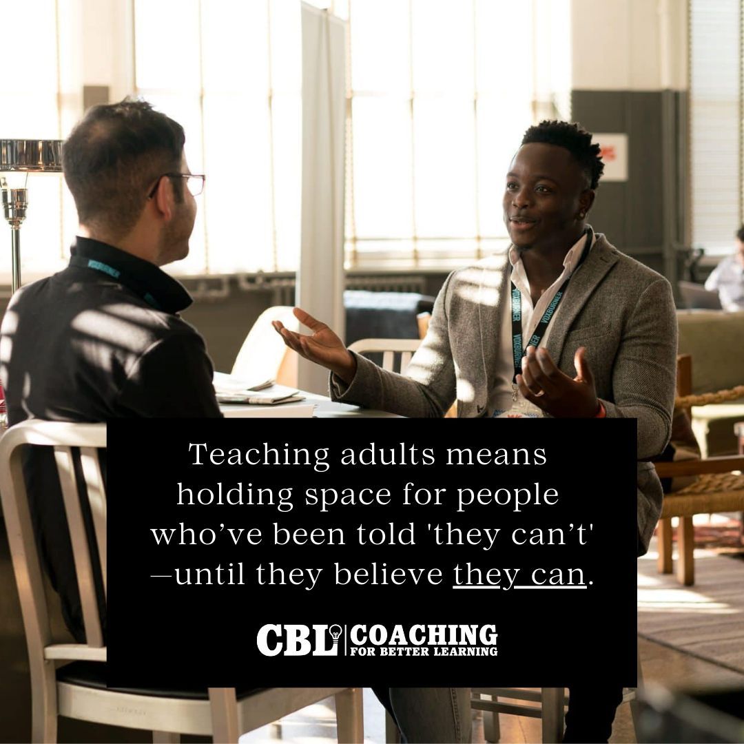 Sometimes, adult education is about restoring self-worth. 

#Mondaymotivation #motivationalMonday #motivationalquotes #inspirationalquotes #careertips #careergoals #careergrowth #careerdevelopment #personalgrowth #lifelonglearning #continuouslearning  #personaldevelopment