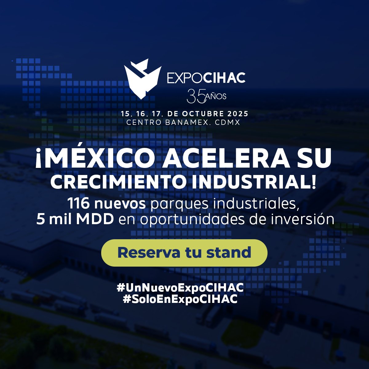 ¡La mayor ola de inversión industrial en México ya está en marcha! 

Participa donde se deciden los grandes proyectos.

🚨Recuerda que tenemos el registro para visitantes Early Bird - Sin Costo hasta el 01 de agosto.

📲No te quedes fuera ¡Regístrate!: bit.ly/4lwfhWi