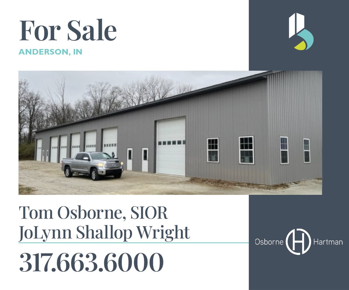 Tom Osborne, SIOR and JoLynn Shallop Wright represent the seller. For details or to schedule a tour, visit:
bradleyco.com/property-searc…

#IndustrialForSale #AndersonIN #SiteSelection
#CRE #RealEstate #BradleyCompany