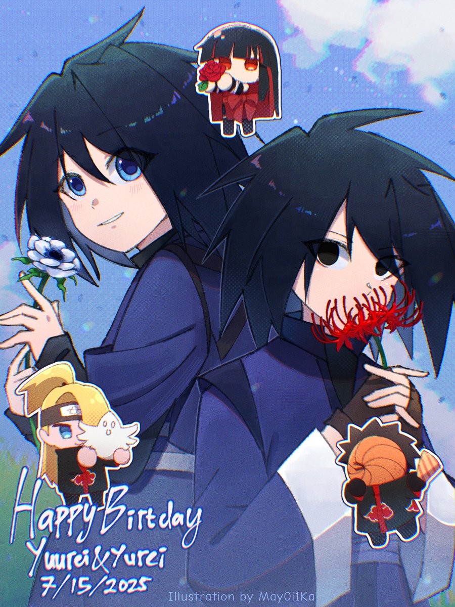 🎊 Birthday Oc— July 15 is the day both of them were born and created! 
Happy birthday Yuurei and Yure1, my precious boys🥺🎋💙 You truly made my world brighter! ✨️