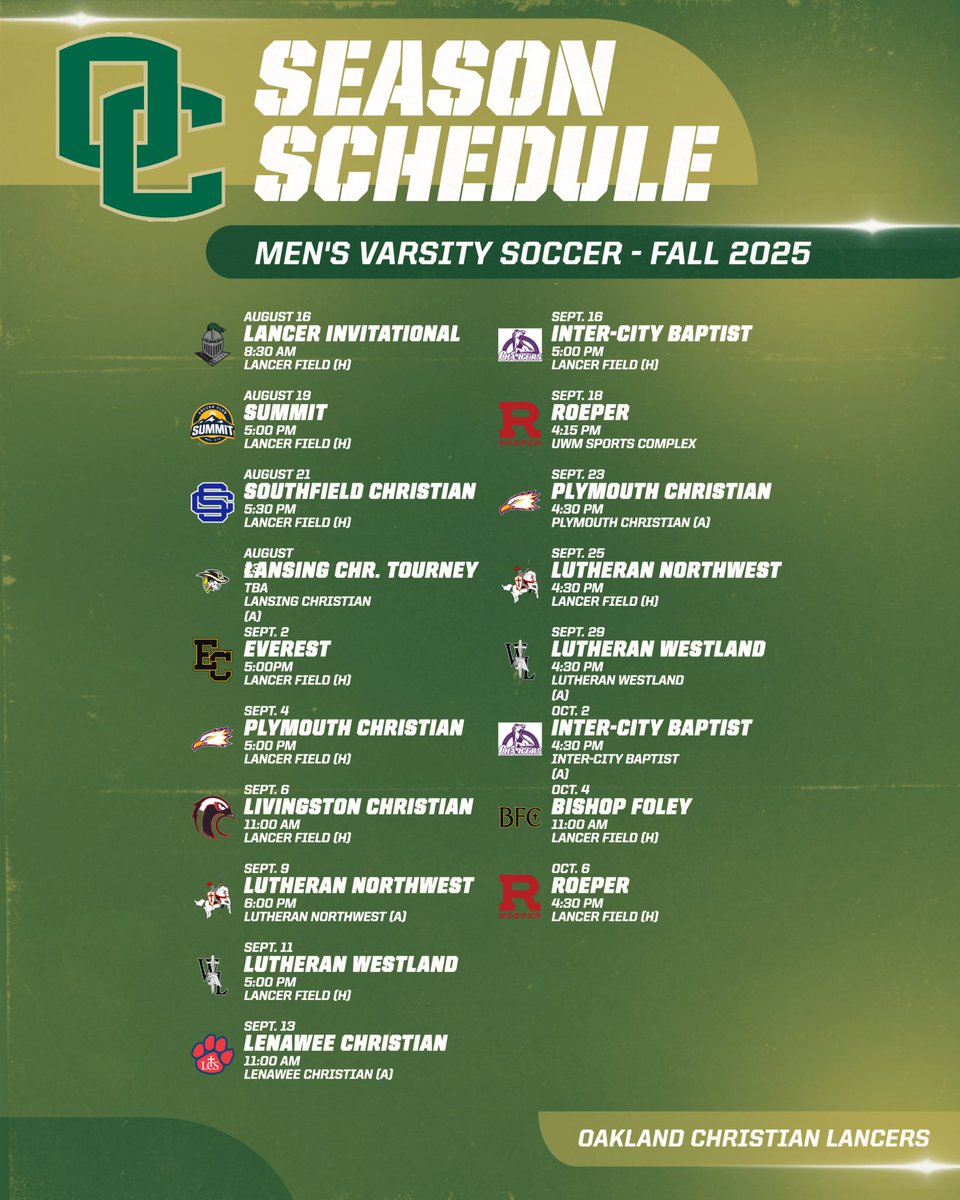 Schedule drop. See you on the pitch!