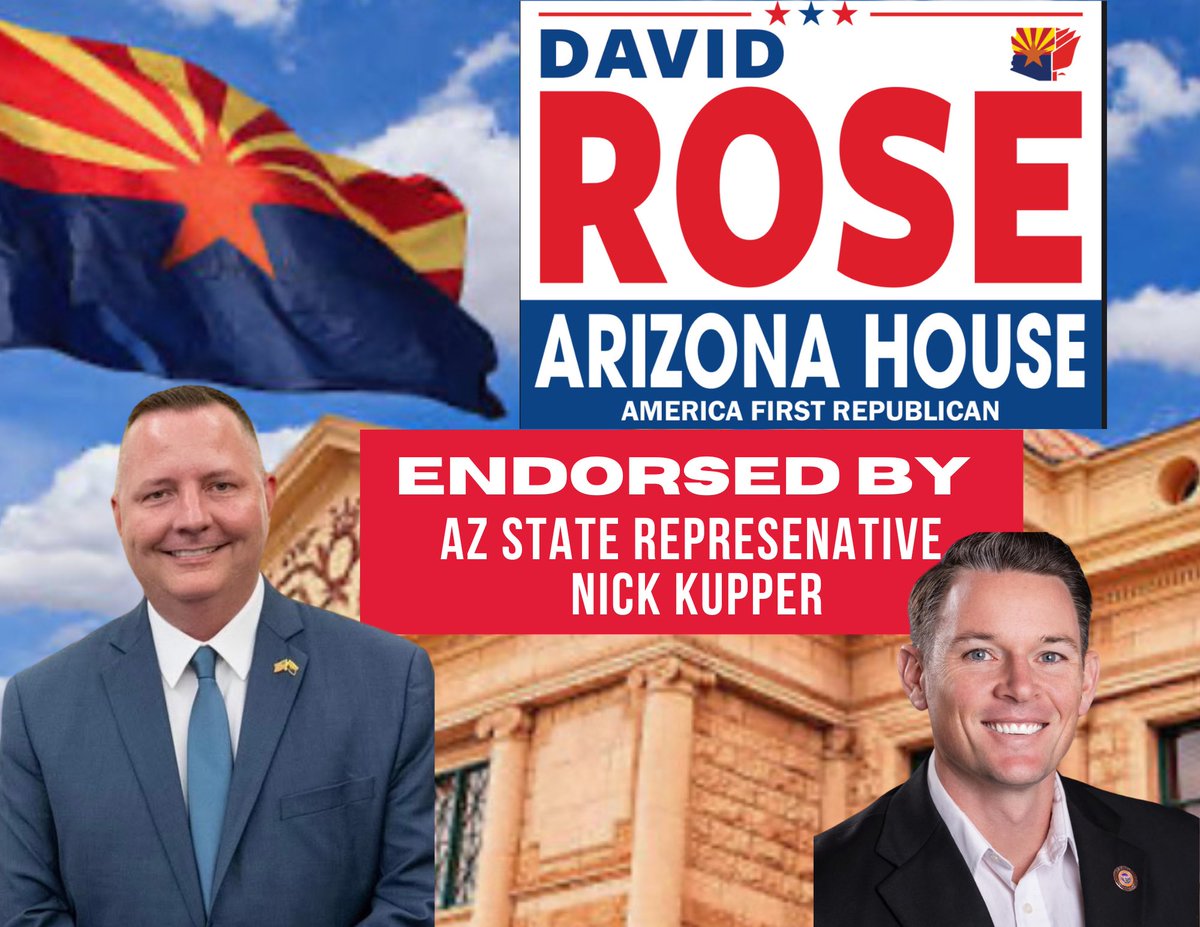 🚨 ENDORSEMENT ANNOUNCEMENT 🚨

I’m honored to share that I’ve received the official endorsement of Arizona State Representative Nick Kupper from Legislative District 25!

Rep. Kupper is a bold conservative voice in our state—fighting tirelessly for parental rights, border