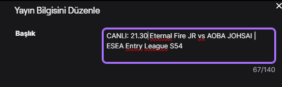Yeni gelmedik,geri geldik :) 

21.30 Eternal Fire JR maçı ile 

twitch Brosskiezdeyiz.