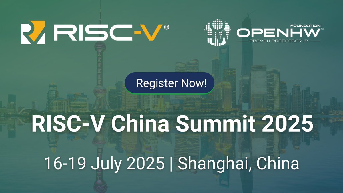 OpenHWFdn's tweet image. Want to help shape the future of open hardware? 

Meet us at the RISC-V Summit China and learn how you can become part of the OpenHW Foundation community.

📍 Booth C34-07
📅 July 16–19
📌 Shanghai, China
🔗 hubs.la/Q03vPd_g0 

#OpenHW #RISCV
