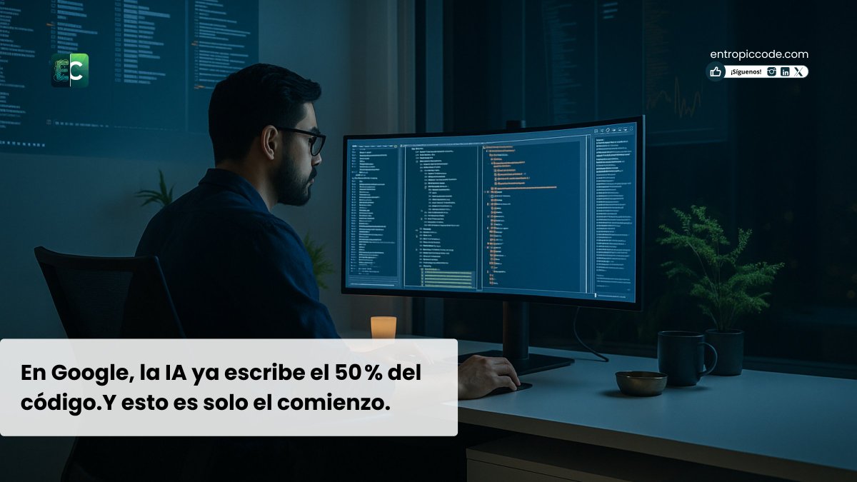 EntropicCode's tweet photo. ¿La IA realmente está cambiando cómo se construye software?

En @Google, sí. Han pasado de simples autocompletados a un ecosistema completo de herramientas con IA integrada que ya generan cerca del 50 % del código escrito por sus ingenieros. Es una transformación estructurada, centrada en productividad real y desarrolladores más satisfechos.

Y esto es solo el comienzo: en el horizonte vienen agentes capaces de ejecutar tareas complejas con mínima intervención humana.

📖 Lee la noticia completa en: https://t.co/FHtwkLcfYB

#Google #aidevelopment  #ArtificialIntelligence