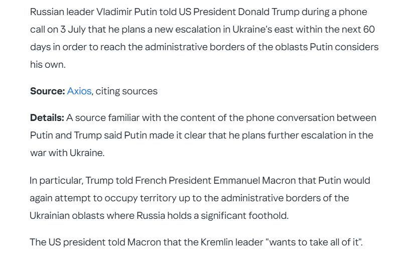 Putin: "I need 60 days to take more territory." 

Trump: "Sure, Vova, but I have to look like a tough dealmaker, so I will give you 50 days, after waiting for 11 days to announce it."