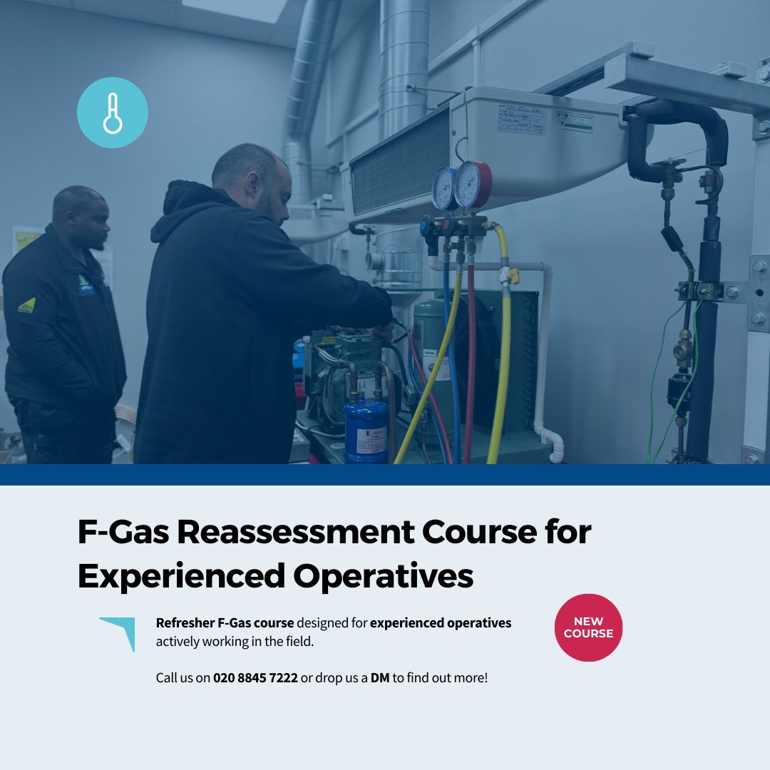 🔧 Need to renew your F-Gas certificate?

Our F-Gas Course for Experienced Engineers is designed specifically for those already working in the field who need to reassess and stay compliant. ✅

To be eligible, you must provide a copy of your existing F-Gas certificate, which must
