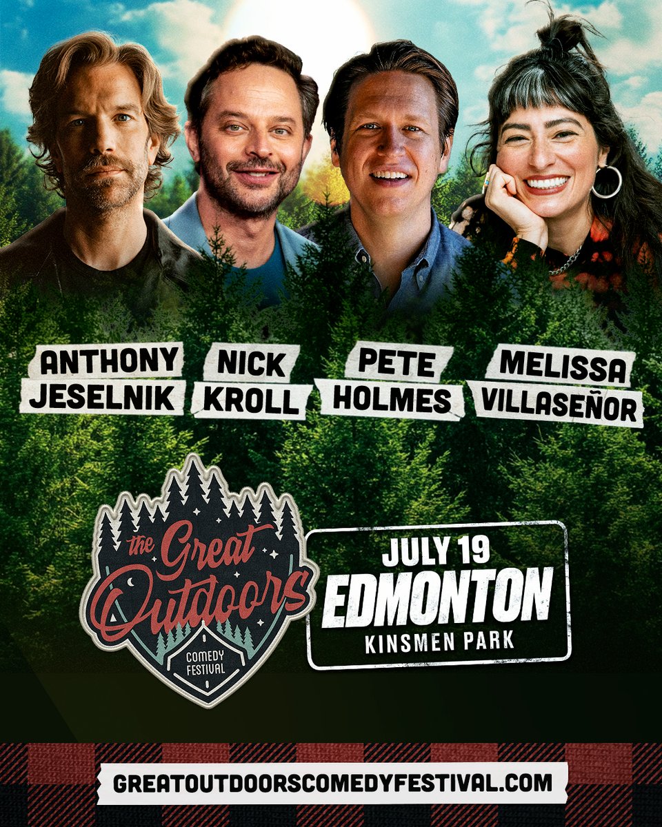 We’re thrilled to welcome Melissa Villaseñor to the Saturday night lineup at the Great Outdoors Comedy Festival in Edmonton! She’ll be joining Anthony Jeselnik, Nick Kroll, and Pete Holmes for an incredible night of stand-up. 

Unfortunately, due to unforeseen circumstances,