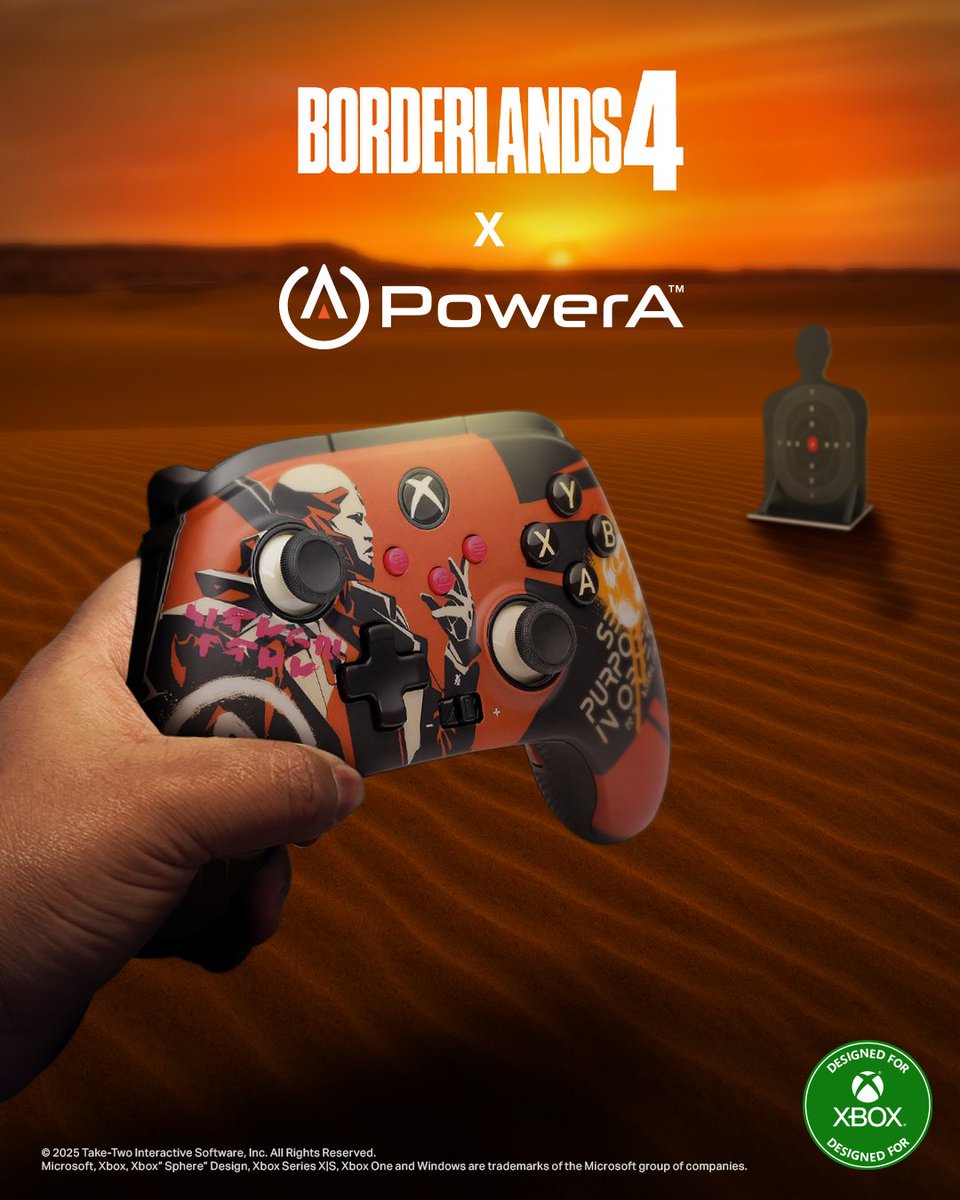 PowerA's tweet image. Imagine pulling this bad boy out of a loot chest, wowee. 🔥
Say hello to our Special Edition Borderlands Wireless Controller for Xbox Series X|S. bit.ly/4lggvVH