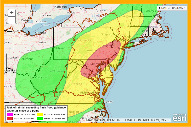 NCCO_DE_Skywarn's tweet image. Flood Watches are posted regarding the significant chance of "Excessive Rainfall" visit weather.gov/phi for more :