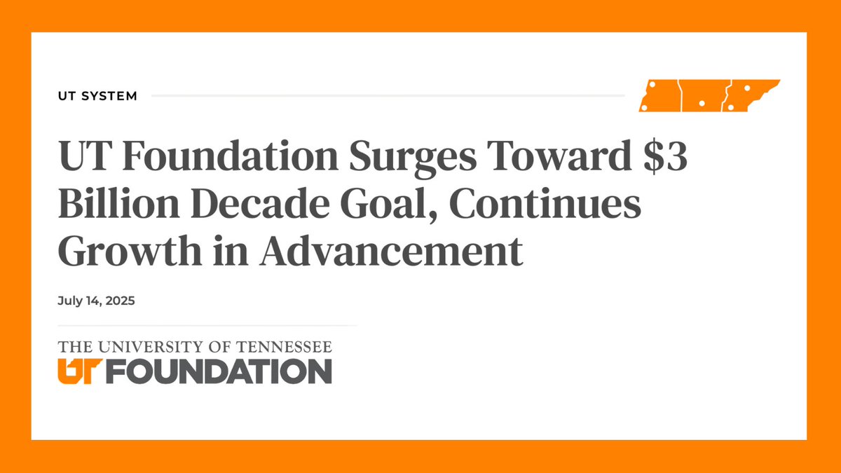 randyboyd's tweet image. Raising nearly $500 million in a single year is an extraordinary accomplishment and a powerful endorsement of the work happening across our campuses and institutes, as well as a testament to the dedication of the UT Foundation team. I’m incredibly grateful for the generosity of…