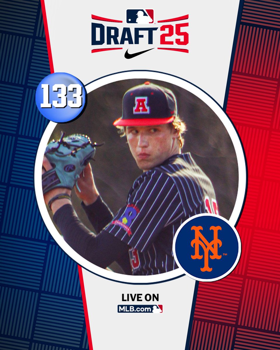 MLB Draft (@mlbdraft) on Twitter photo With their 4thโround pick (No.โฏ133 overall), the <a href="/Mets/">New York Mets</a> select Arrowhead Union (WI) right-handed pitcher Peter Kussow, No. 201 on the Top 250 Draft Prospects list.
Watch LIVE: atmlb.com/4646N4t With their 4thโround pick (No.โฏ133 overall), the <a href="/Mets/">New York Mets</a> select Arrowhead Union (WI) right-handed pitcher Peter Kussow, No. 201 on the Top 250 Draft Prospects list.
Watch LIVE: atmlb.com/4646N4t