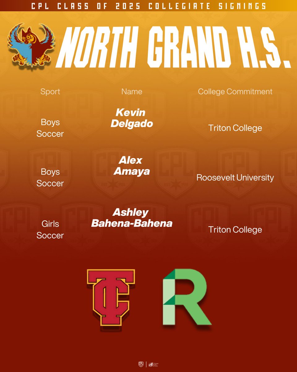 <a href="/ChiPubSchools/">CPS - Chicago Public Schools</a> Congratulations to our ‘25 North Grand graduates who have signed their National Letters of Intent with schools they’ll be playing at starting in the fall of 2025-26!

Full list of currently-known signees here:
cpsathletics.com/chicago-public…