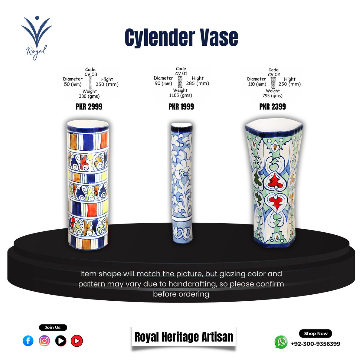 rhaPottery's tweet image. Ceramic Cylinder Floral Vase Elegant Simplicity for Every Space

🌹Please confirm availability of glazing patterns before ordering

#CeramicVase #FloralDecor #CylinderVase #HomeStyling #MinimalistDecor #VaseCollection #HandcraftedVases #InteriorDesign #FlowerVase #ModernHome