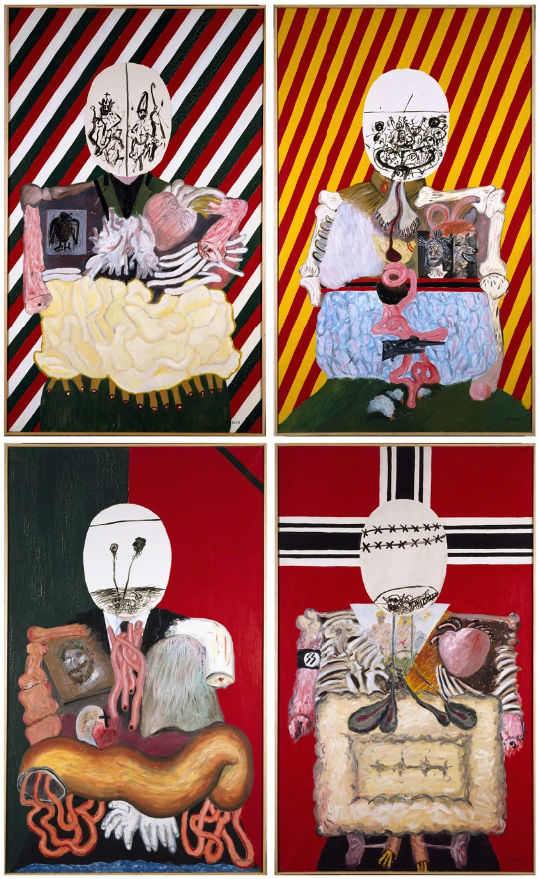 AgitPropArchive's tweet image. &quot;Los cuatro dictadores&quot; - Eduardo Arroyo, 1963.