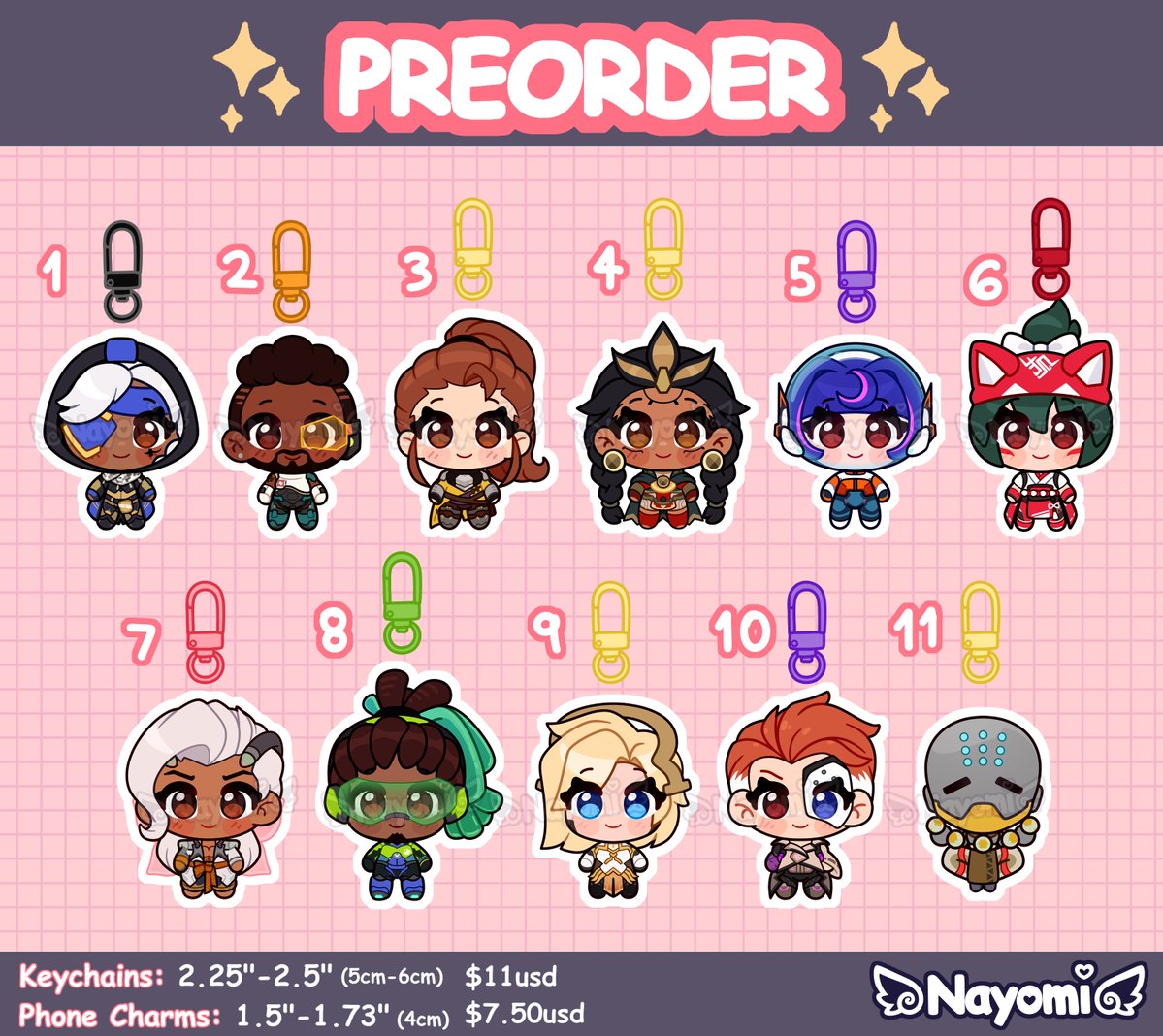 Nayomi_Arts's tweet image. ✨ PREORDERS OPEN✨
Overwatch supports in chibi🐣
Link in the comments to Pre-order them!
Closing on July 31st
#Overwatch2 #Keychains #OverwatchMerch