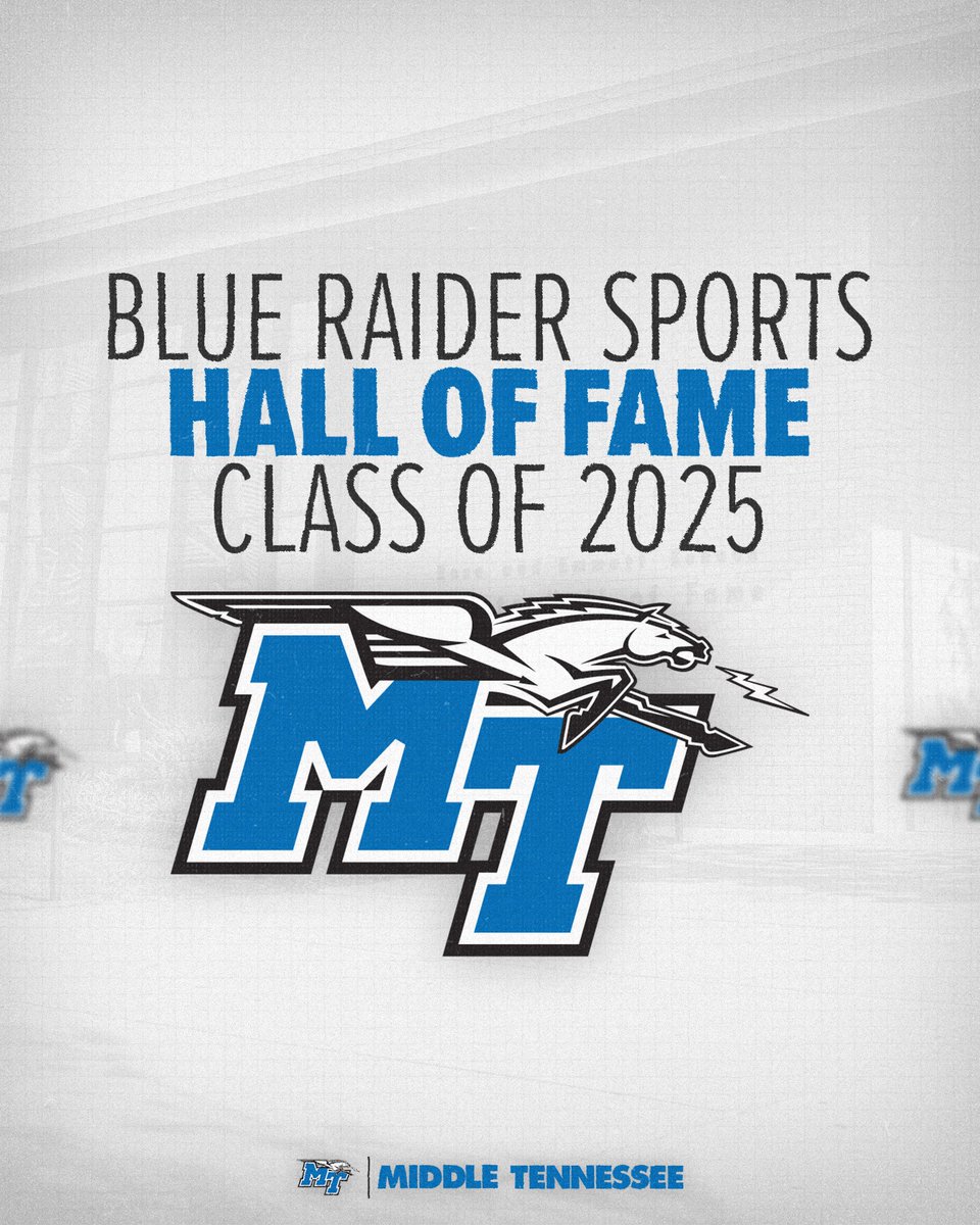 Middle Tennessee Athletics (@mtathletics) on Twitter photo Middle Tennessee Athletics is excited to announce the ๐๐ฅ๐ฎ๐ ๐๐๐ข๐๐๐ซ ๐๐ฉ๐จ๐ซ๐ญ๐ฌ ๐๐๐ฅ๐ฅ ๐จ๐ ๐
๐๐ฆ๐ ๐๐ฅ๐๐ฌ๐ฌ ๐จ๐ ๐๐๐๐ this week, unveiling a member of this year's class each day for the next six days.
Stay tuned for more info on this year's induction ceremony! Middle Tennessee Athletics is excited to announce the ๐๐ฅ๐ฎ๐ ๐๐๐ข๐๐๐ซ ๐๐ฉ๐จ๐ซ๐ญ๐ฌ ๐๐๐ฅ๐ฅ ๐จ๐ ๐
๐๐ฆ๐ ๐๐ฅ๐๐ฌ๐ฌ ๐จ๐ ๐๐๐๐ this week, unveiling a member of this year's class each day for the next six days.
Stay tuned for more info on this year's induction ceremony!