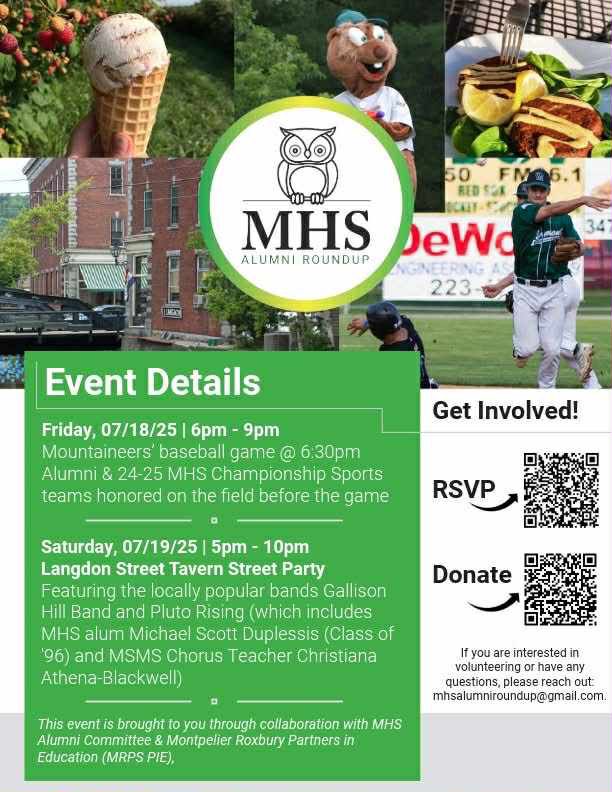 Vermont Mountaineers (@mountaineersvt) on Twitter photo ⚾️ Check out what’s on deck this weekend:
🏟 Friday: Game night + champs honored
🎶 Saturday: Street party with live bands
Come on out! 💚
#neersbase⚾️ | <a href="/TheNECBL/">The New England League</a> ⚾️ Check out what’s on deck this weekend:
🏟 Friday: Game night + champs honored
🎶 Saturday: Street party with live bands
Come on out! 💚
#neersbase⚾️ | <a href="/TheNECBL/">The New England League</a>