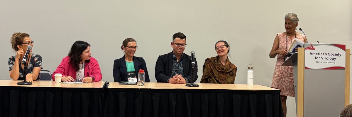 Canadian Society for Virology (@cansocvirol) on Twitter photo We have had a great morning at our ASV satellite symposium on emerging zoonoses and priority pathogens. Thank you to our excellent speakers Drs. Nolwenn Jouvenet, Ryan Noyce, Marceline Coté, Mariana Baz, Anice Lowen and Kartik Chandran. Join us NOW for our panel discussion! We have had a great morning at our ASV satellite symposium on emerging zoonoses and priority pathogens. Thank you to our excellent speakers Drs. Nolwenn Jouvenet, Ryan Noyce, Marceline Coté, Mariana Baz, Anice Lowen and Kartik Chandran. Join us NOW for our panel discussion!