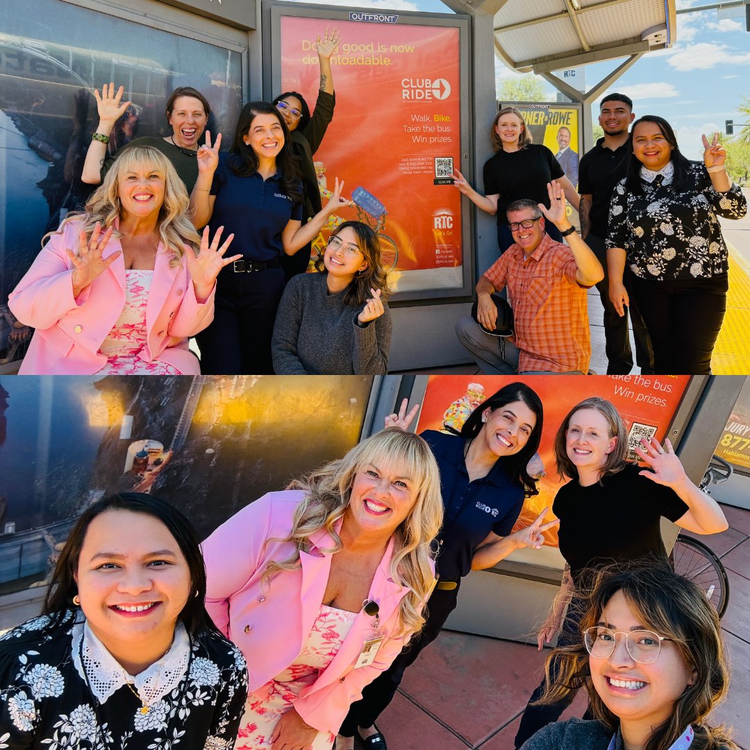 Caught our ad in the wild? 👀 So did we! The Club Ride team stopped by one of our bus shelter posters to see “Rewarding Change” in action. 🙌 Walk it. Bike it. Bus it. Just don’t forget to track it. 😉

 Start tracking 📲 ClubRideLV.com

 #ClubRide #RewardingChange