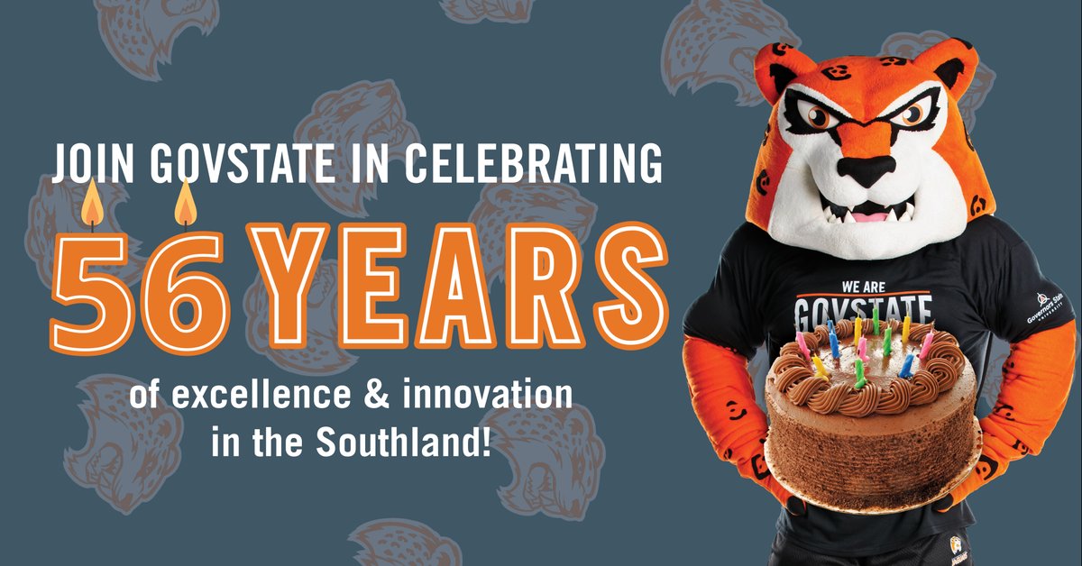 Join #GovState on Wednesday, July 16, at 6 p.m. with a birthday party in Park Forest, IL! With live music, free rides for children, and an exclusive VIP tent, celebrate the 56th anniversary of Governors State! 

Learn more and RSVP for the VIP tent! govst.edu/alumni-events/