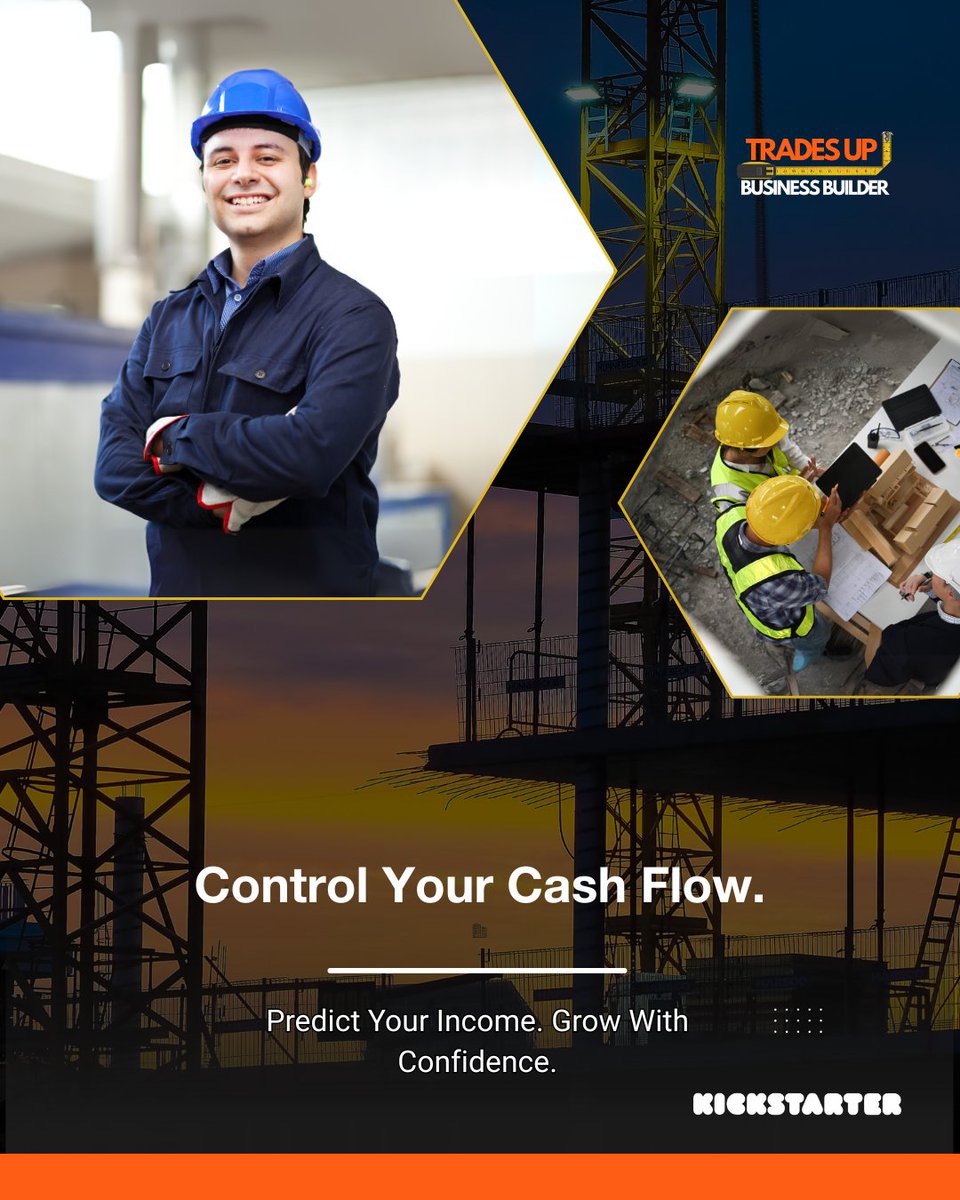 TradesUpBuilder's tweet image. Guessing at cash flow?
Trades Up helps you predict income and grow smarter. Book now your strategy session.
📈 Back us on Kickstarter. Enter the link in bio.
#TradesUp #ConstructionTech #CashFlowTools #SkilledTrades #Kickstarter
