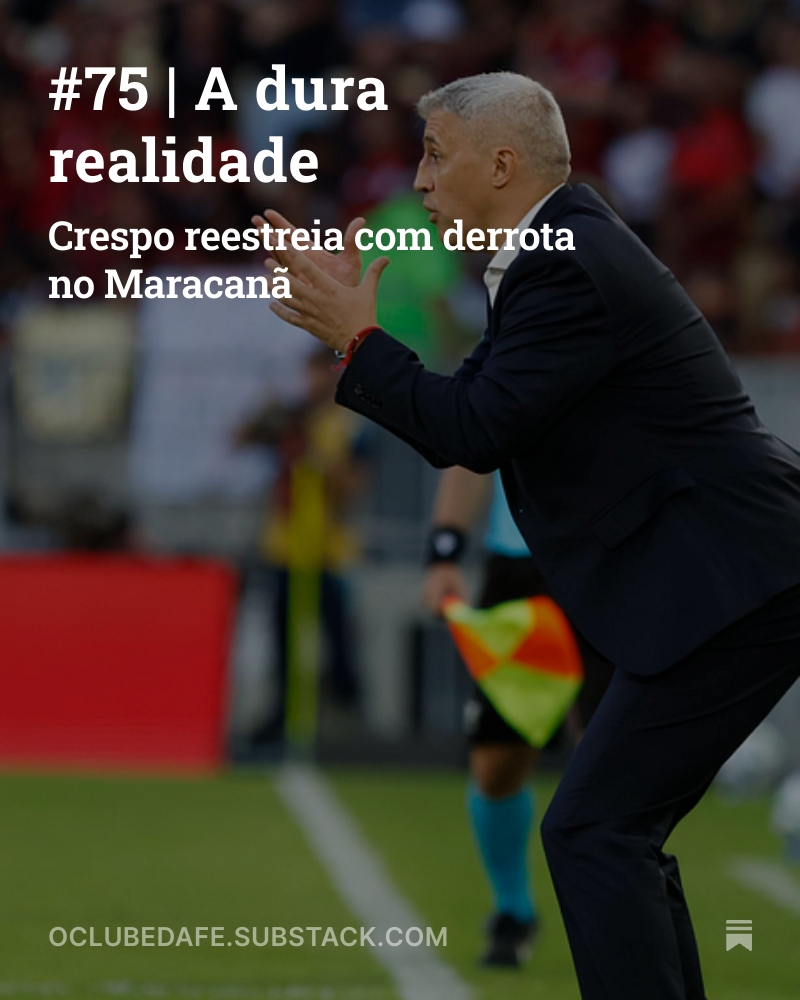 efemello's tweet image. A dura realidade estapeou mais uma vez a cara do são-paulino, que já está com a calculadora na algibeira.
Mais do que nunca, é momento de união para tirar o time da lama novamente, como em 2013, 2017 e 2021.
Texto #75 no ar!
oclubedafe.substack.com/p/75-a-dura-re…
