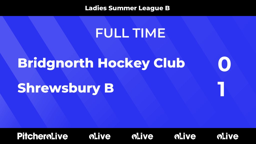 FULL TIME: Bridgnorth Hockey Club 0 - 1 Shrewsbury B
#BRISHR #Pitchero
pitchero.com/clubs/bridgnor…
