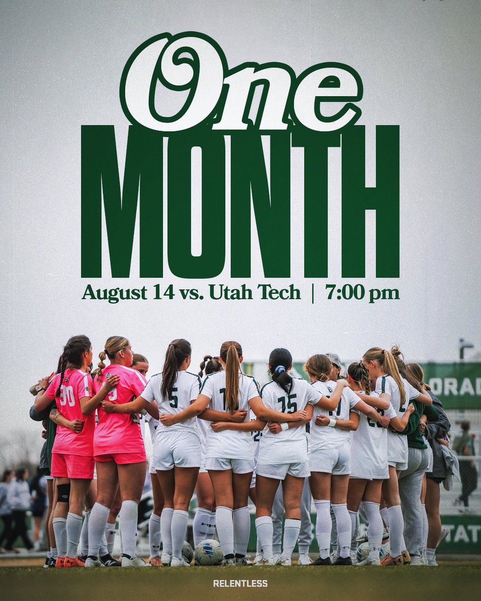 𝙊𝙉𝙀 𝙈𝙊𝙉𝙏𝙃 until the Rams are back on home turf‼️

#Relentless x #CSURams