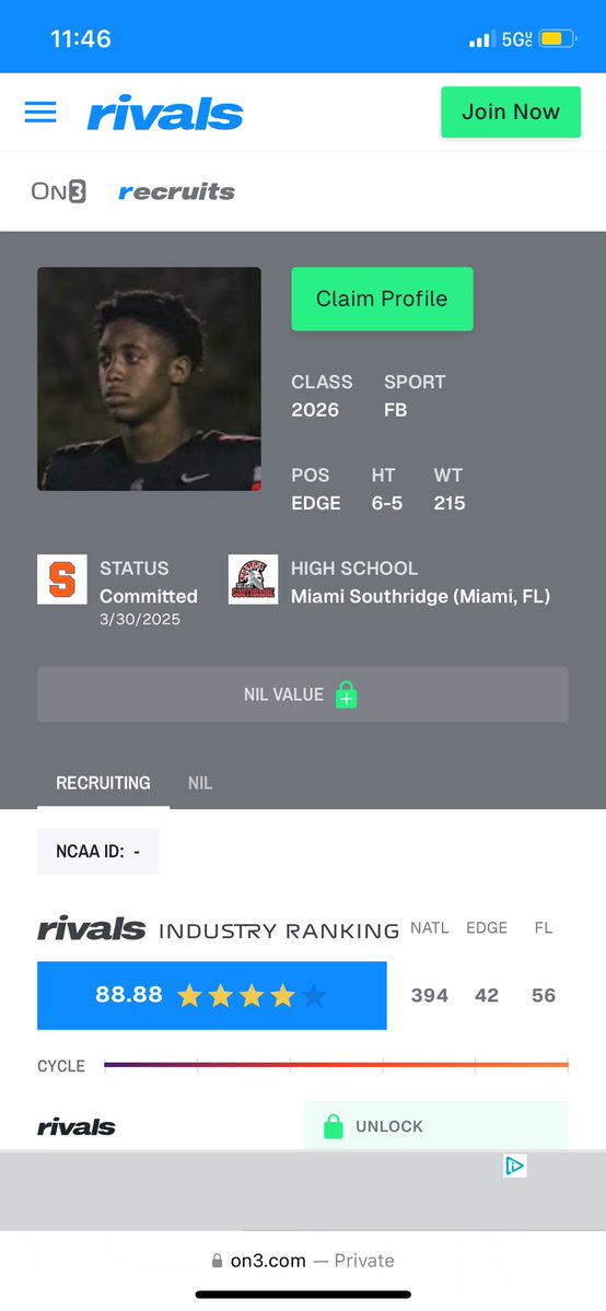 #AGTG🙏🏾 <a href="/SWiltfong_/">Steve Wiltfong</a> <a href="/JohnGarcia_Jr/">John Garcia, Jr.</a> <a href="/Rivals/">Rivals</a> <a href="/On3sports/">On3</a> <a href="/TheJuiceOnline/">Syracuse On SI | The Juice Online</a>