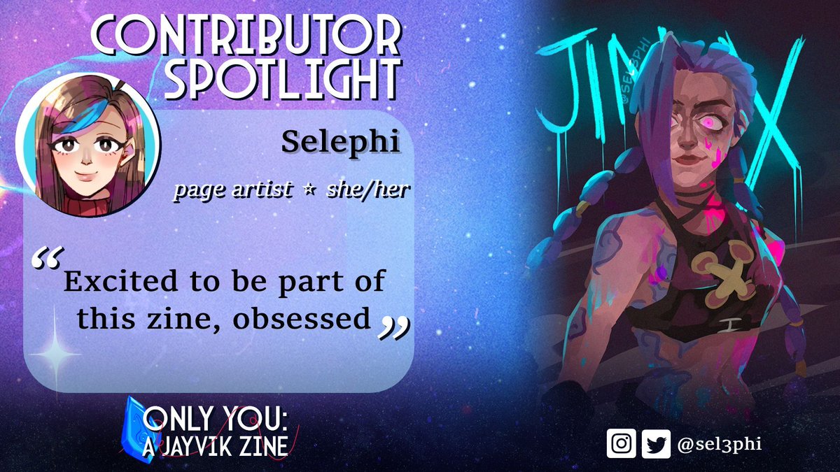 onlyyoujayvik's tweet image. ⚙️CONTRIBUTOR SPOTLIGHT⚙️
Introducing @sel3phi, one of our page artists!
Colorful and bright, Selephi's work is sure to bring a smile to your face! We can't wait to share what she has been working on.