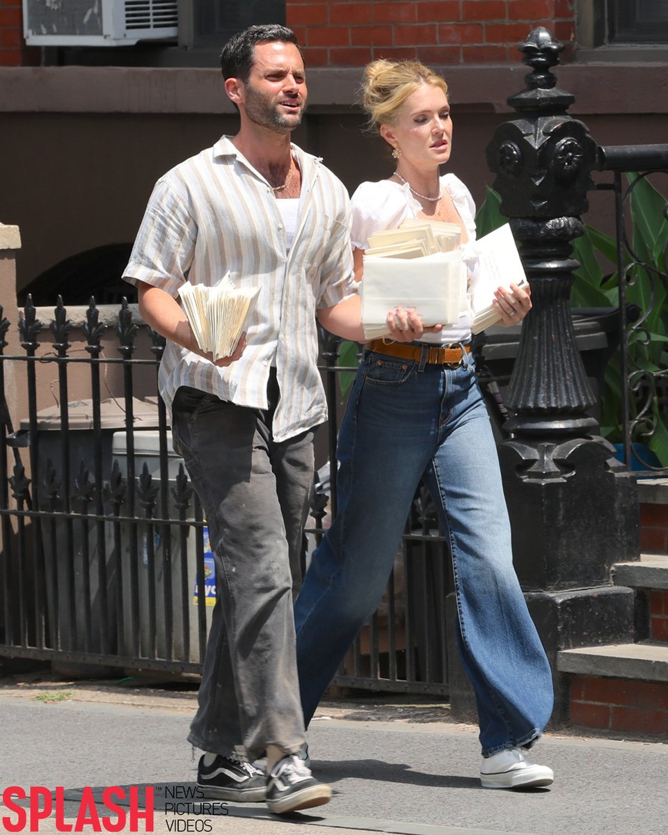 Meghann Fahy and Penn Badgley spotted on set filming scenes for 'You Deserve Each Other' in Brooklyn 🎬