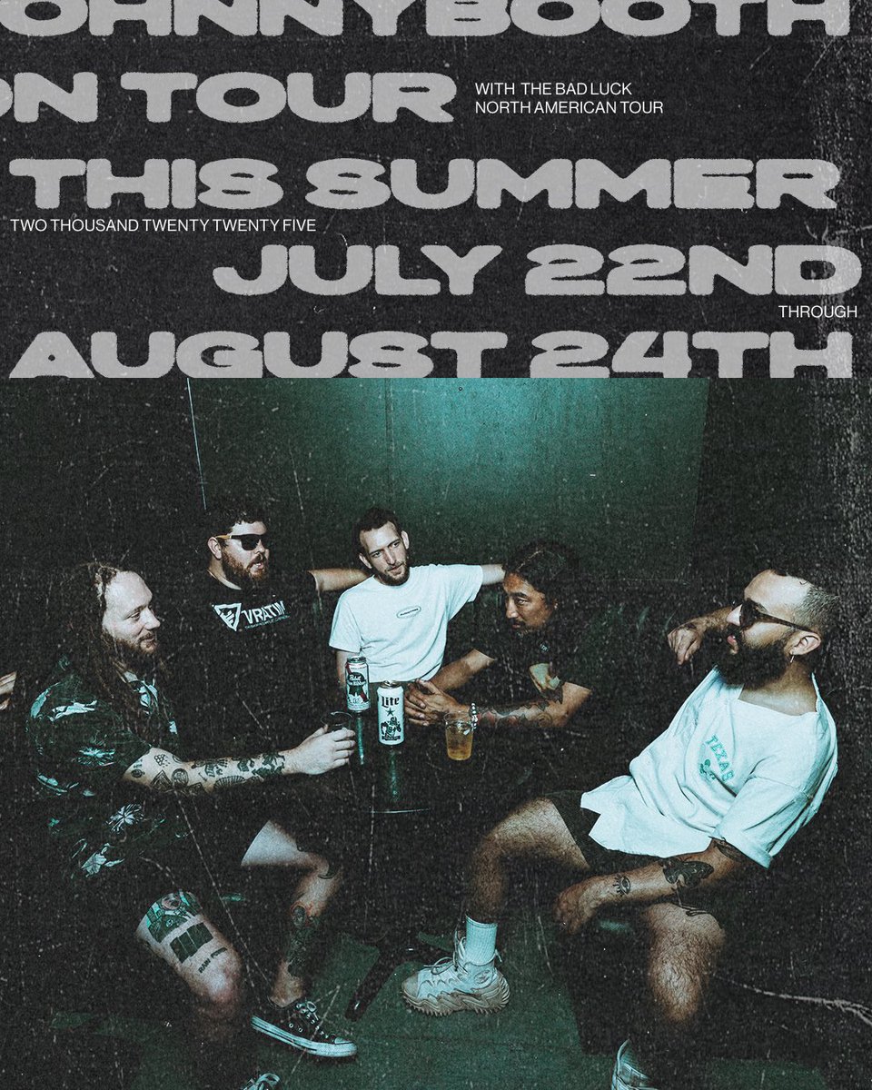 JOHNNYBOOTH (@johnnyboothny) on Twitter photo The Bad Luck North American Tour w/ <a href="/wecameasromans/">We Came As Romans</a> <a href="/aftertheburial/">After The Burial</a> and <a href="/CurrentsCT/">Currents</a> starts next week! We’ve got some heaters on the set list and tour exclusive merch at the table. Booth fam - let us know where we’re gonna see you at The Bad Luck North American Tour w/ <a href="/wecameasromans/">We Came As Romans</a> <a href="/aftertheburial/">After The Burial</a> and <a href="/CurrentsCT/">Currents</a> starts next week! We’ve got some heaters on the set list and tour exclusive merch at the table. Booth fam - let us know where we’re gonna see you at
