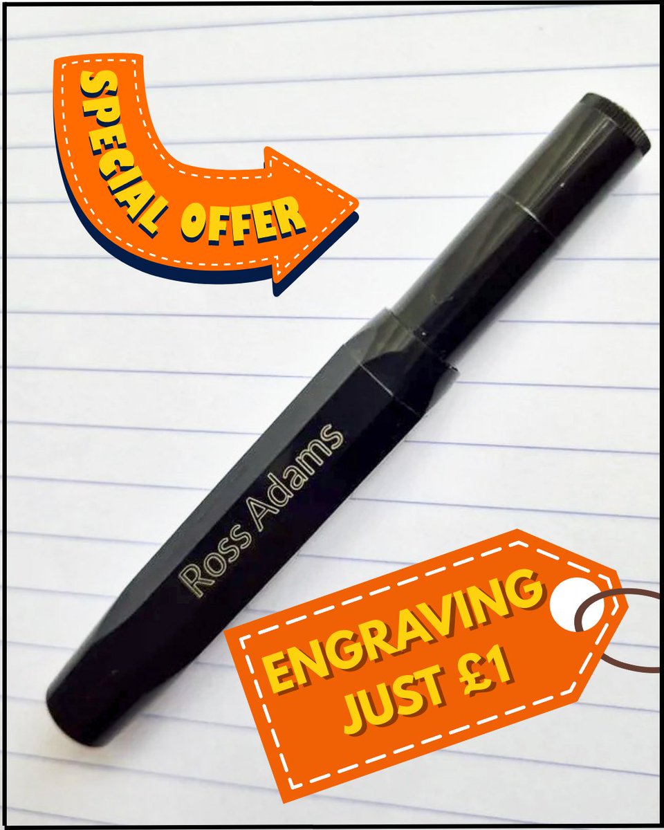 LIMITED TIME OFFER!
ENGRAVING JUST £1! 
🔎  Find ENGRAVING on the homepage

#purepens #fountainpenink #fountainpen #fountainpens #fountainpennetwork #fountainpenaddict #stationerycollector #ink #bottledink #writing #drawing #calligraphy #pennerd #pengeek #newpenday