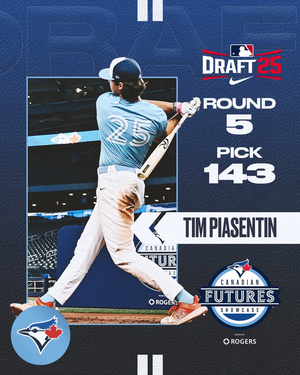TBJ Baseball Academy (@bluejaysacademy) on Twitter photo Congratulations to CFS Alumni, Tim Piasentin, on being selected by the <a href="/BlueJays/">Toronto Blue Jays</a> in the 2025 MLB Draft 🇨🇦
#TBJFutures #mlbdraft2025 Congratulations to CFS Alumni, Tim Piasentin, on being selected by the <a href="/BlueJays/">Toronto Blue Jays</a> in the 2025 MLB Draft 🇨🇦
#TBJFutures #mlbdraft2025