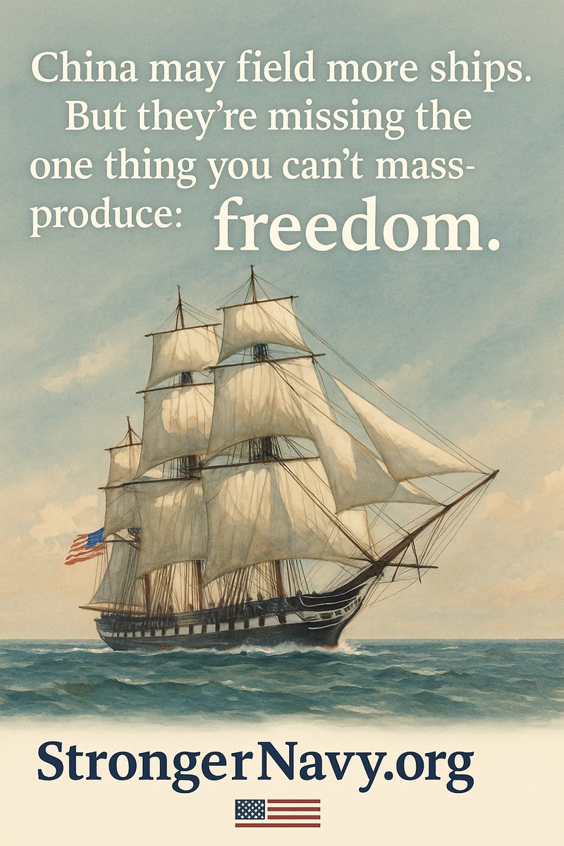 StrongerNavy (@strongernavy) on Twitter photo Note to the world:
Anyone can mass-produce ships.
But not this: freedom.
The <a href="/USNavy/">U.S. Navy</a> defends what no regime can replicate.
And freedom WILL prevail.
Stay strong and sail on <a href="/AmericasNavy/">America's Navy</a>, we got your six.
<a href="/SECNAV/">Secretary of the Navy John C. Phelan</a>
<a href="/SecNavSpox/">Kristina Wong</a>
<a href="/StrongerNavy/">StrongerNavy</a> Note to the world:
Anyone can mass-produce ships.
But not this: freedom.
The <a href="/USNavy/">U.S. Navy</a> defends what no regime can replicate.
And freedom WILL prevail.
Stay strong and sail on <a href="/AmericasNavy/">America's Navy</a>, we got your six.
<a href="/SECNAV/">Secretary of the Navy John C. Phelan</a>
<a href="/SecNavSpox/">Kristina Wong</a>
<a href="/StrongerNavy/">StrongerNavy</a>