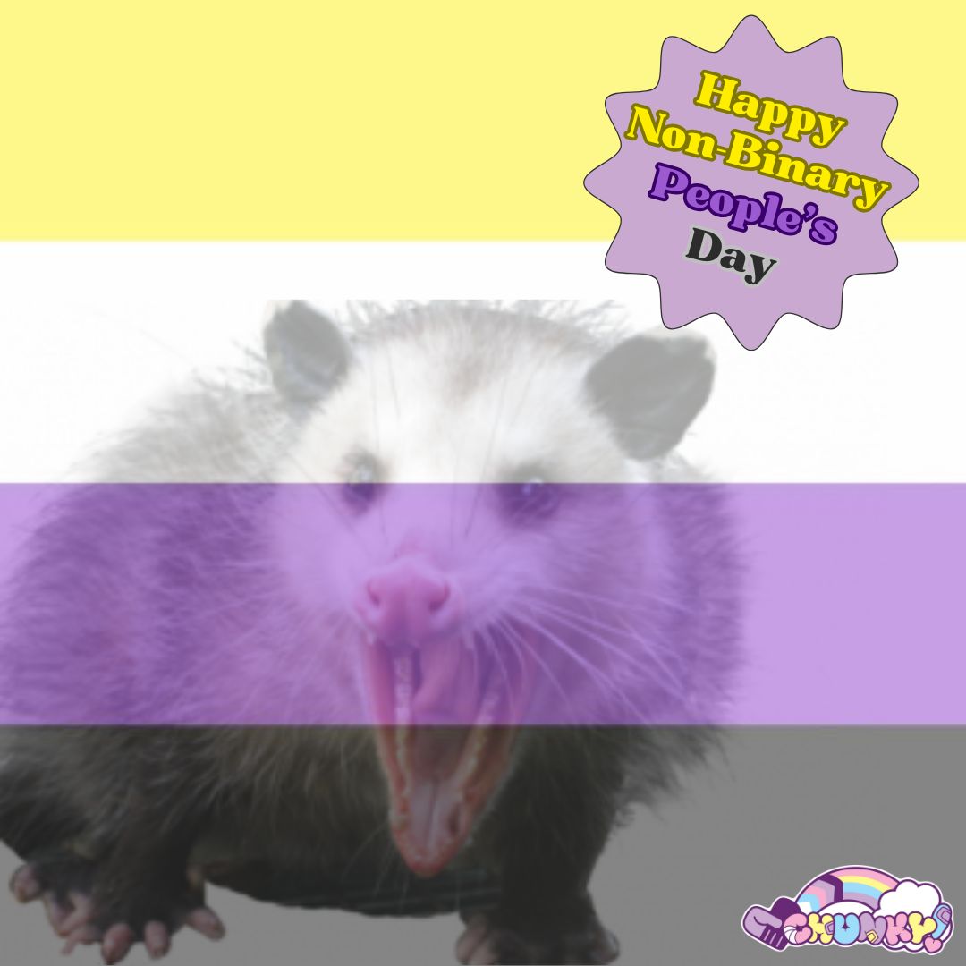 _VChunky_'s tweet image. Happy International Non-Binary People's Day!
💛 🤍 💜 🖤
What a they to celebrate!