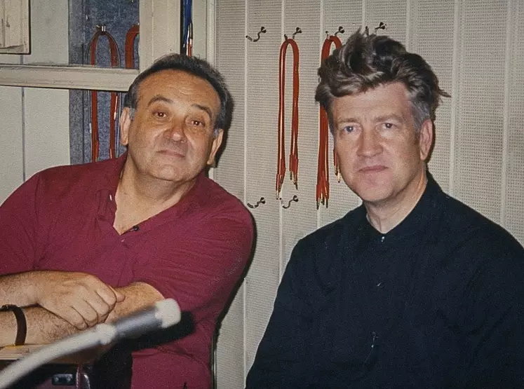 BlackLCult's tweet photo. Angelo Badalamenti and David Lynch. Photo by Sacred Bones Records https://t.co/RhHRDMw0Mt