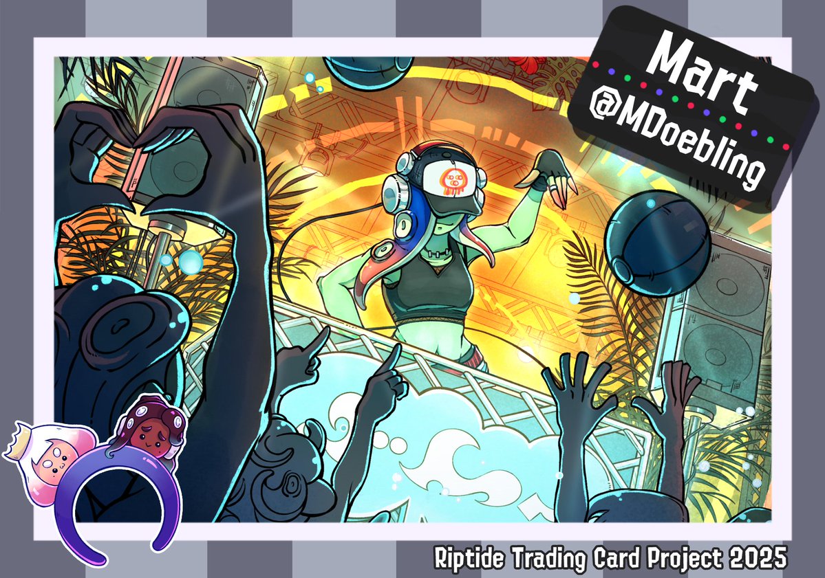 splatLANart's tweet image. For today, @MDoebling is up!
"I love hanging out with my team, and I'm STOKED to participate in the Trading Card project again!! It was the highlight of Riptide last year."
Be sure to make her highlight by getting her card at this year's Riptide!π