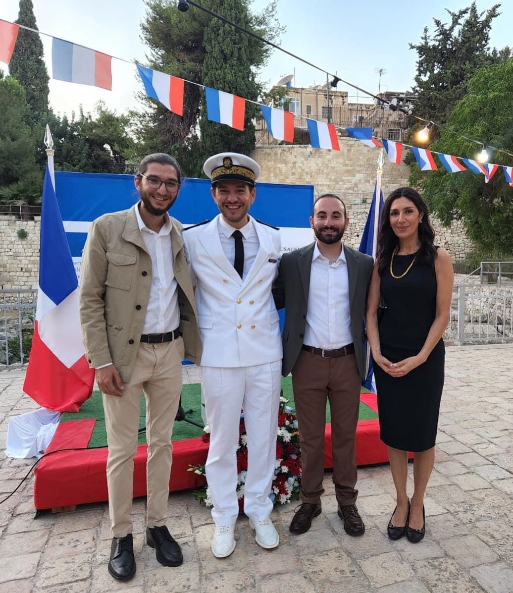 SavetheArQ's tweet image. On the occasion of Bastille Day, and at the invitation of the Consul General of France in Jerusalem, Mr. Nicolas Kassianides, the founders of the Save the ArQ movement attended a reception held at the St. Anne Monastery in the Old City of Jerusalem.
In his remarks during the…