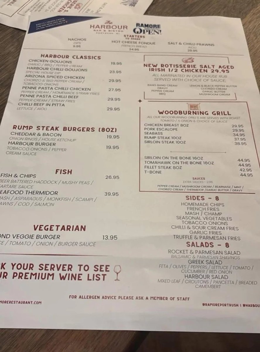 Fucking hell, The Ramore trying to charge nearly £30 for a fish and chip, or a penne pasta just because The Open is on is scandalous.