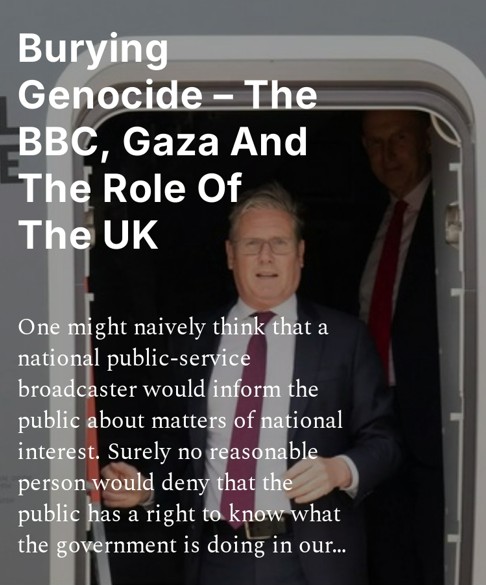 The BBC isn’t ‘failing’. 

It is doing precisely what it was set up to do:  namely, act as a mouthpiece for establishment power and as an enabler of state crimes.

medialens.org/2025/burying-g…