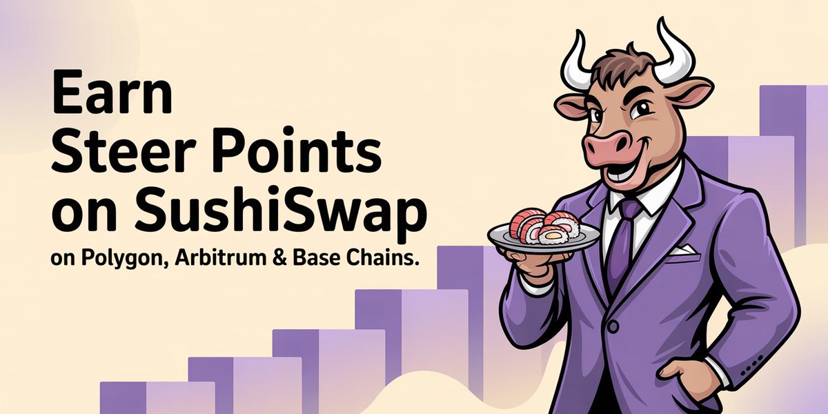 steerprotocol's tweet image. 🔥 Earn 3X Steer Points + High APRs.
💧 Across $ETH pairs on 3 chains with @SushiSwap
🥇 Polygon
🌊 USDC/WETH — 79% APR 🚀
🏅 + 3x Steer Points
Deposit 👇app.steer.finance/vault/0x3361bf…
🥈 Arbitrum
🌊 USDC/WETH — 50% APR ⚡
🏅 + 3x Steer Points
Deposit 👇app.steer.finance/vault/0x01476f…
🥉…